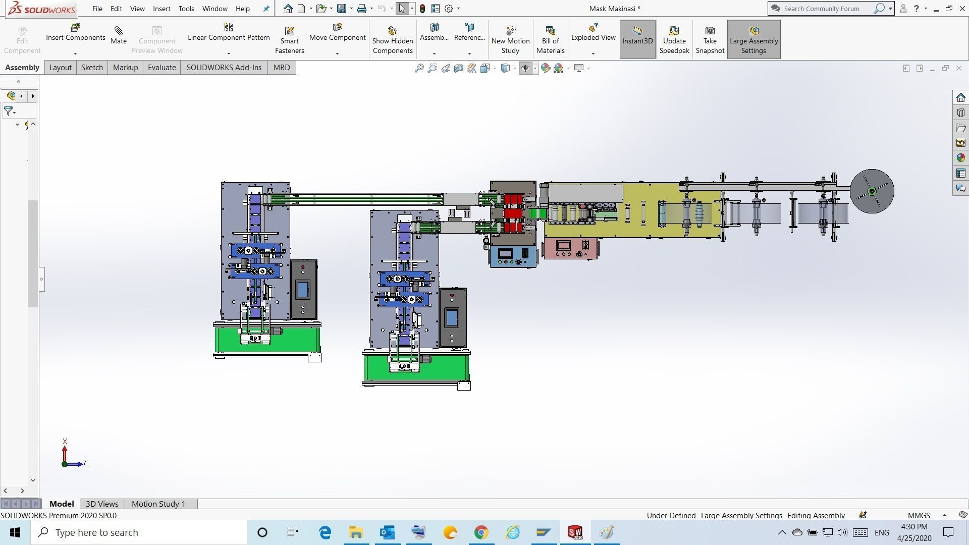 Fully Automatic Medical Mask Production line 3D model_1