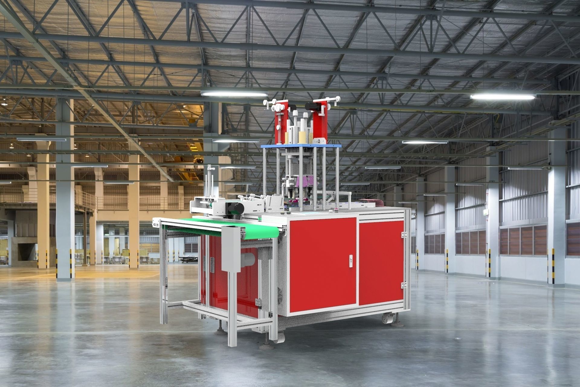 Fully Automatic Medical Mask Production line 3D model_5