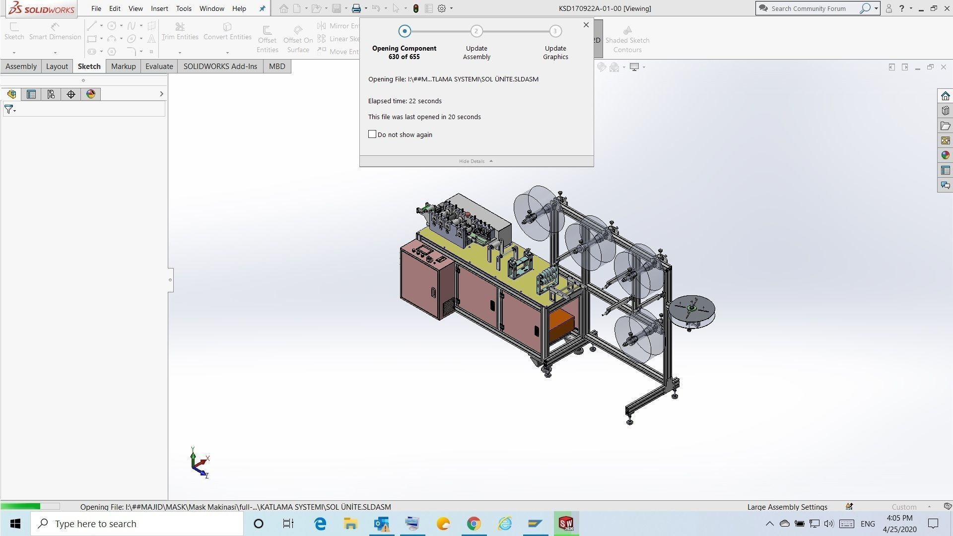 Fully Automatic Medical Mask Production line 3D model_6