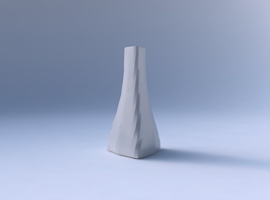 Vase grounded triangle with uniform polygons 3D print model_4