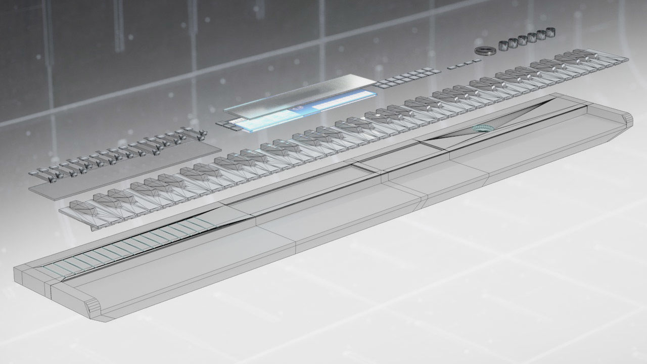 Studio Piano Keyboard  Free 3D model_5