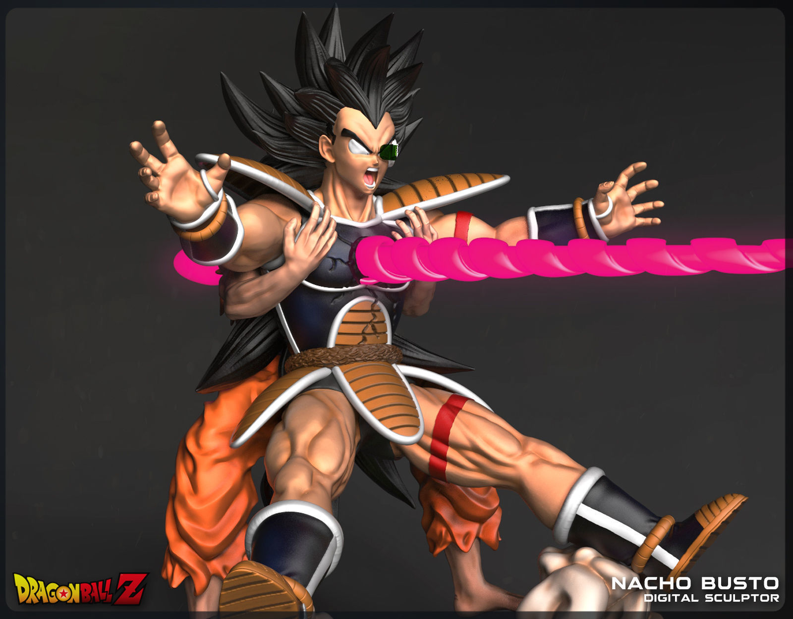 Goku and Piccolo Vs Raditz - Dragon Ball Z 3D print model_5