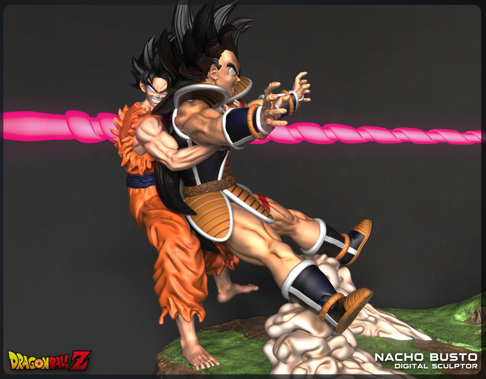 Goku and Piccolo Vs Raditz - Dragon Ball Z 3D print model_4