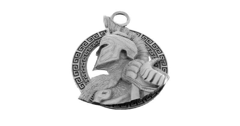 Spartan pendant 6 3D print model_1
