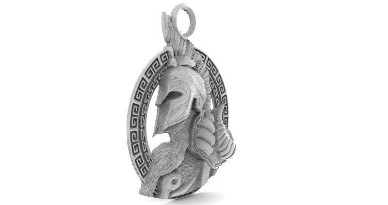 Spartan pendant 6 3D print model_2