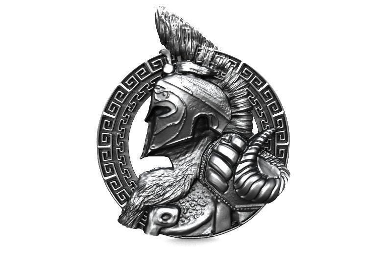 Spartan pendant 6 3D print model_5