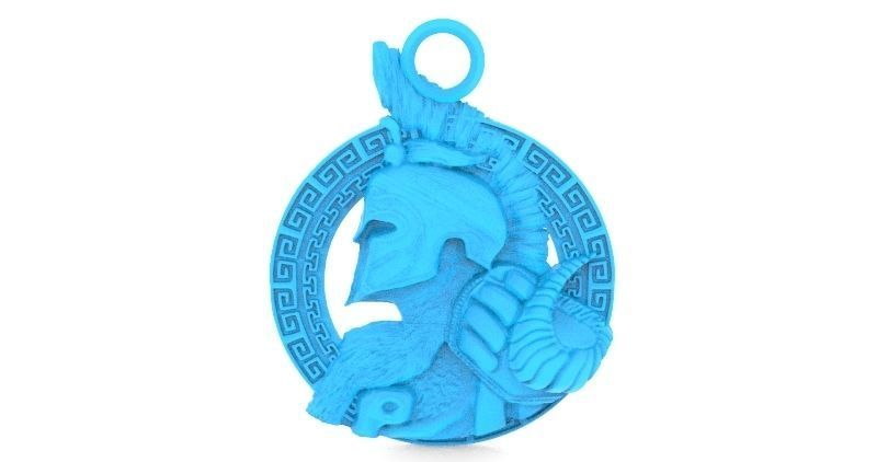 Spartan pendant 6 3D print model_3