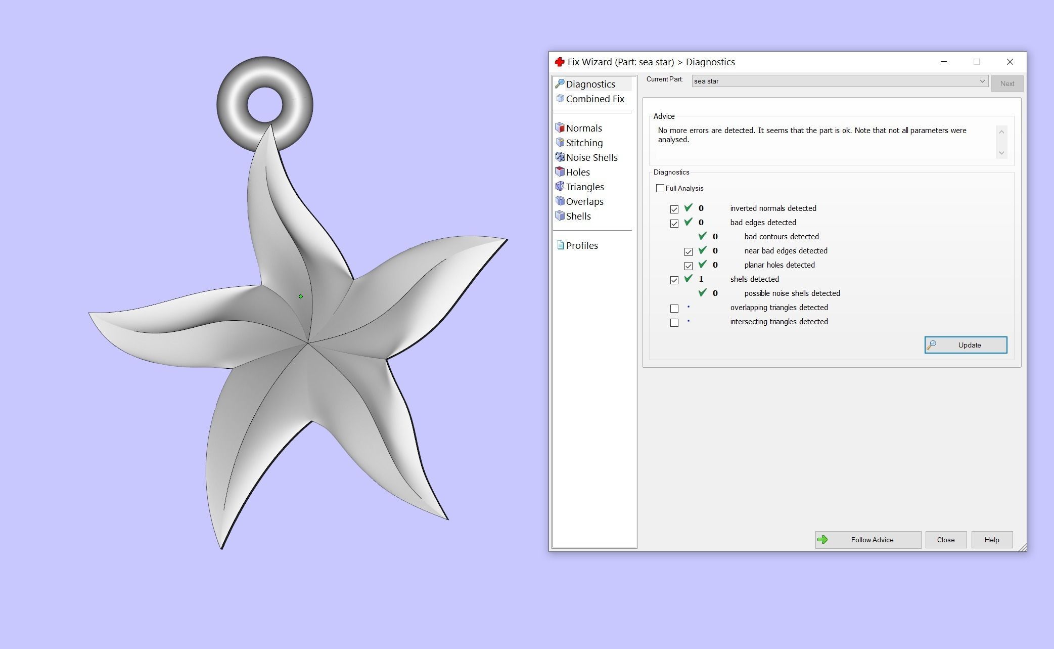 Starfish gold star pendant 3D print model_13