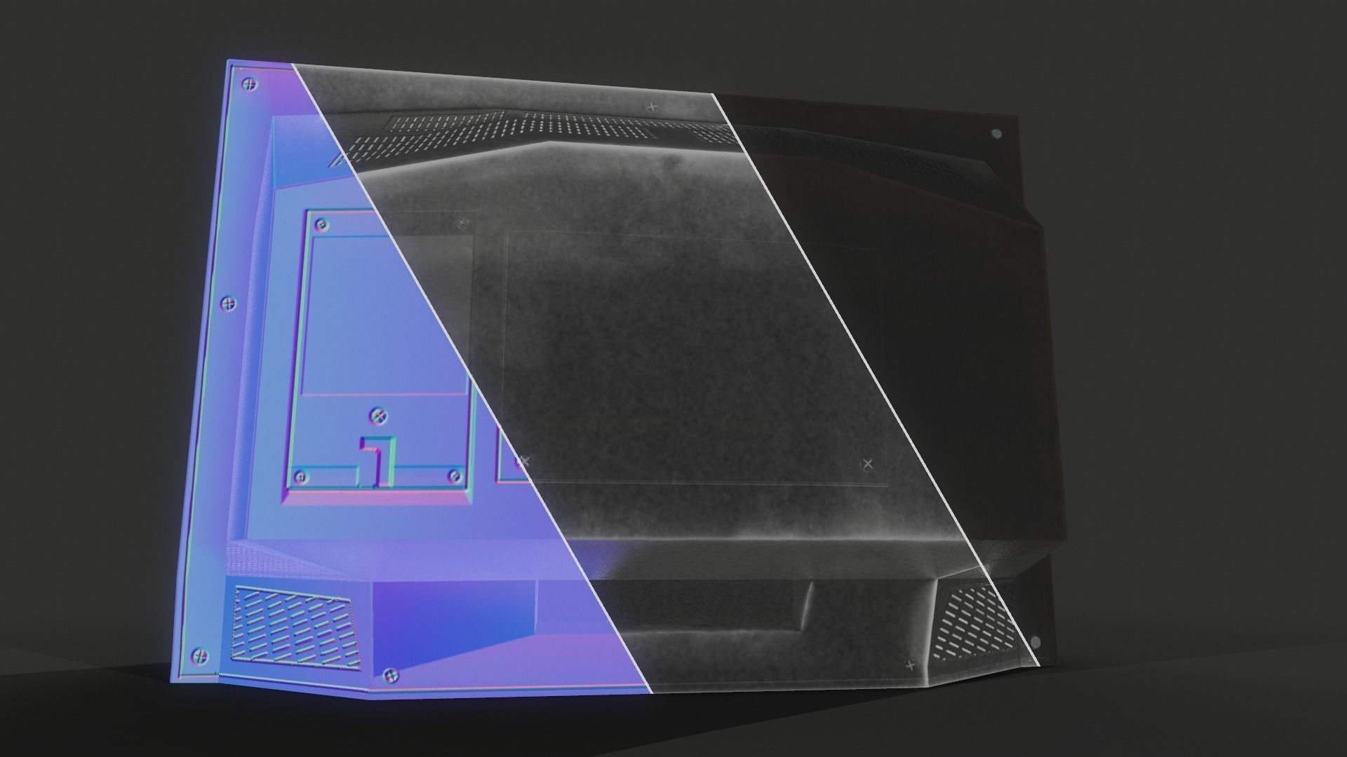 90s Retro Television game Ready Model Low-poly 3D model_7