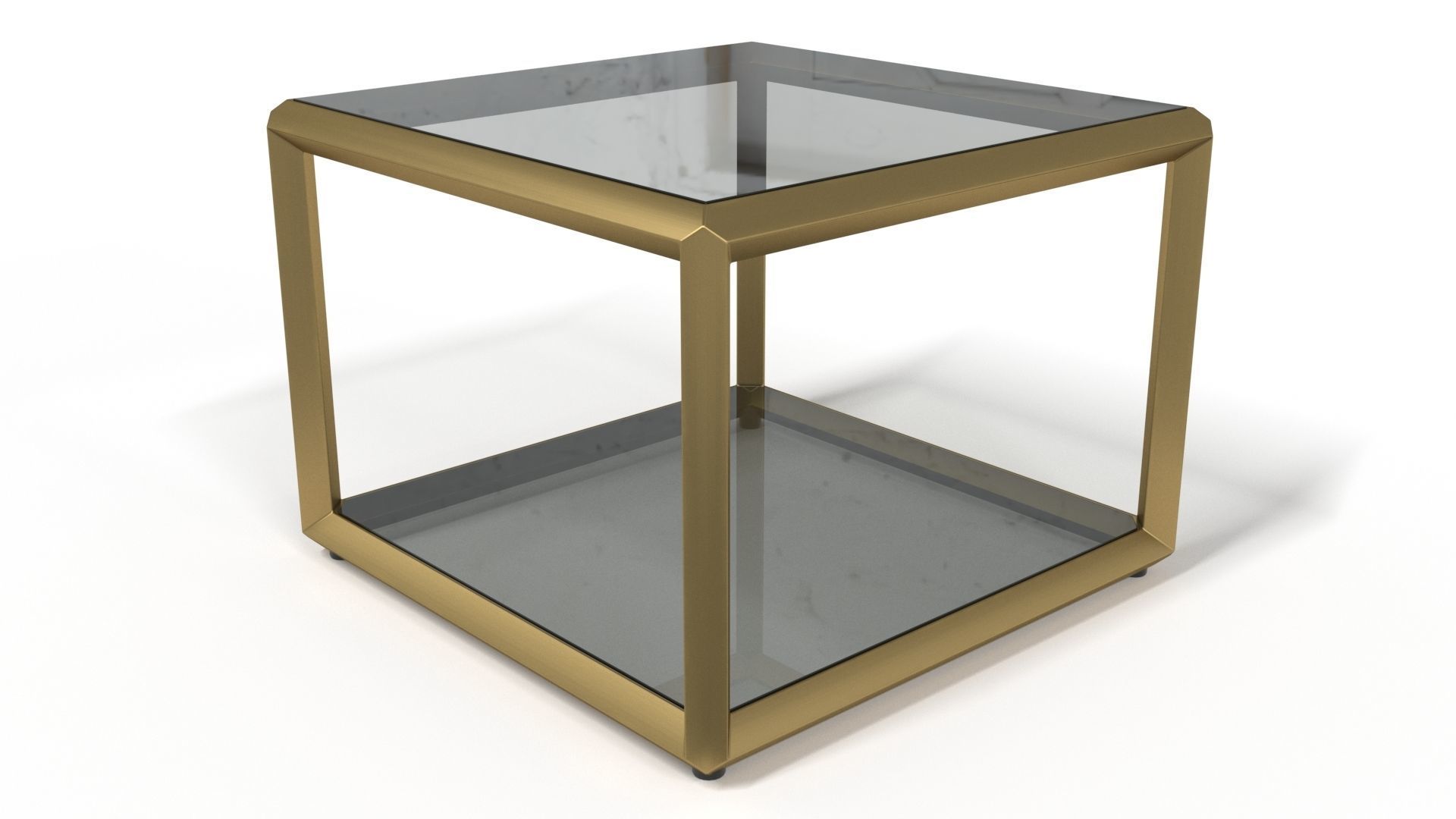 Brass Side Coffee Table 3D model_3