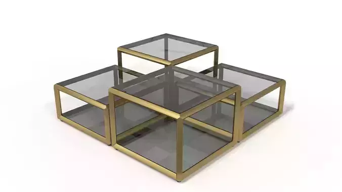 Brass Side Coffee Table