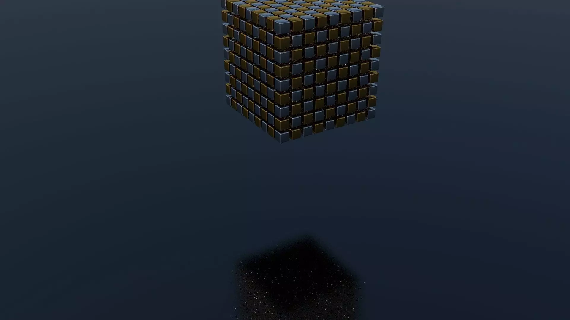 Falling Cubes Low-poly 3D model_0