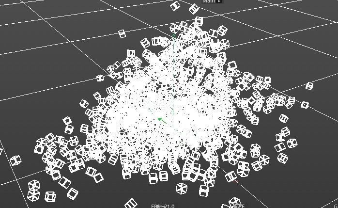 Falling Cubes Low-poly 3D model_11