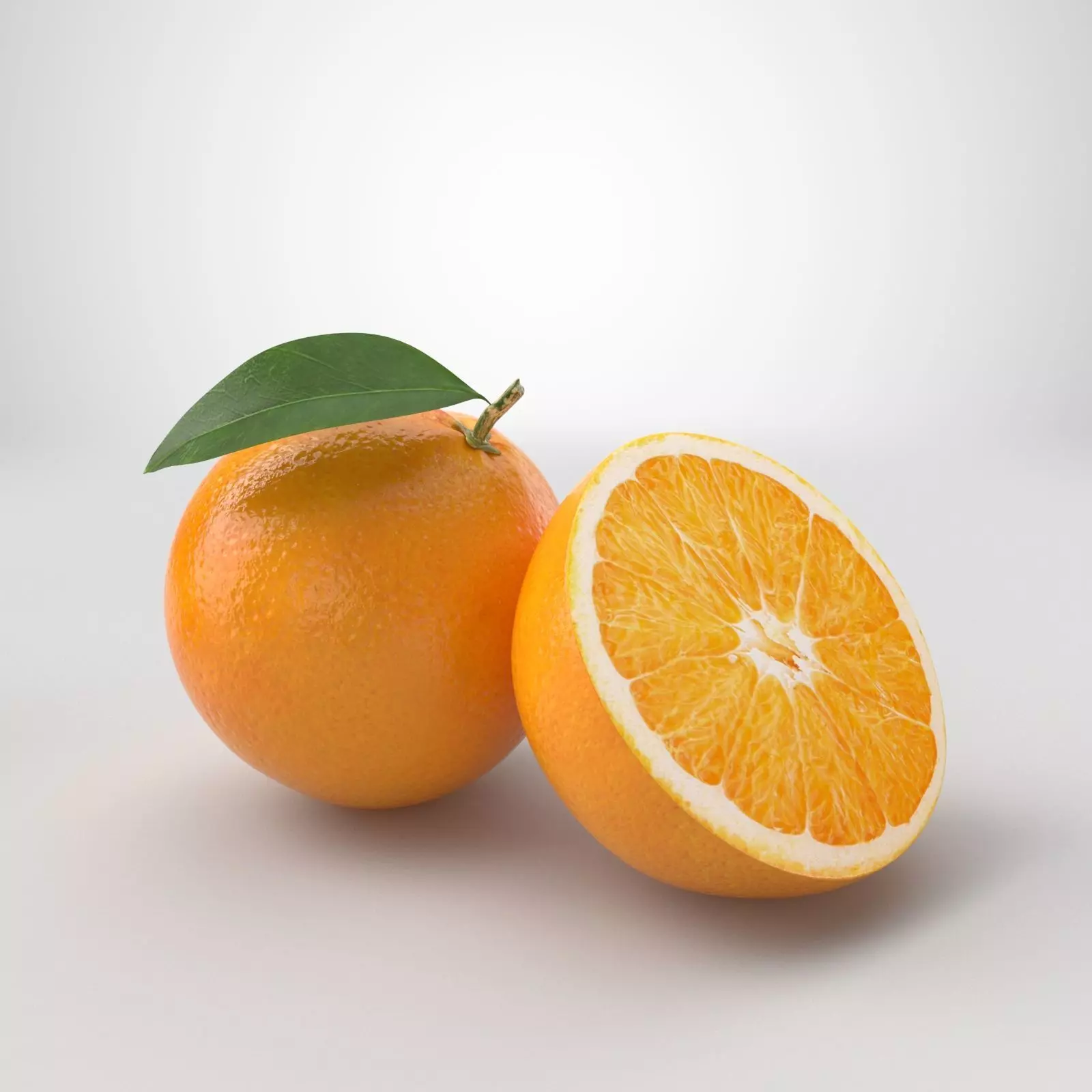 Orange two oranges 3D model_0
