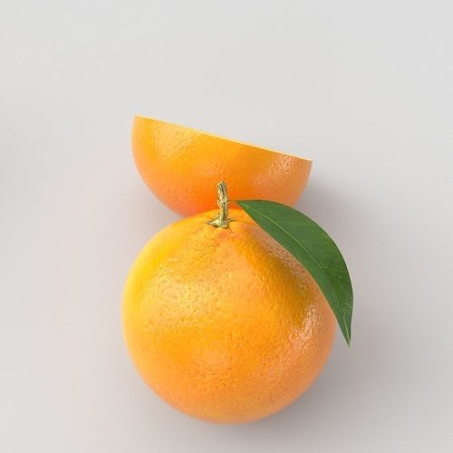 Orange two oranges 3D model 5