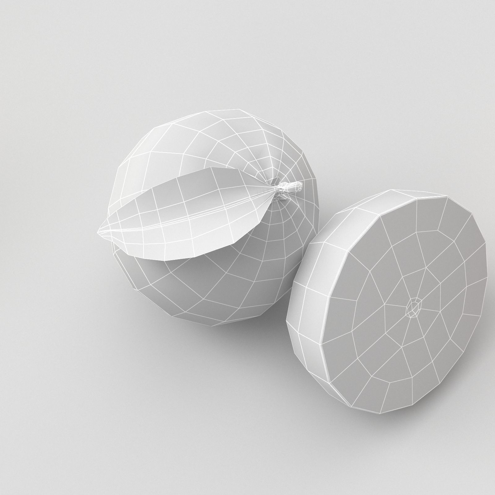 Orange two oranges 3D model_10