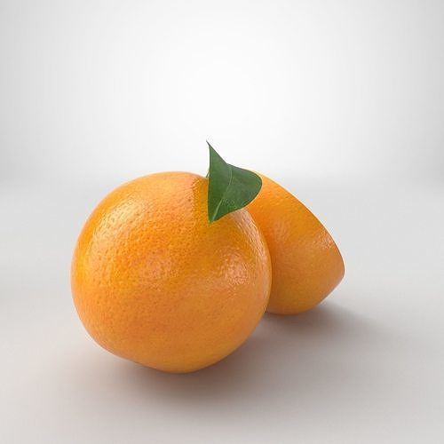Orange two oranges 3D model 6