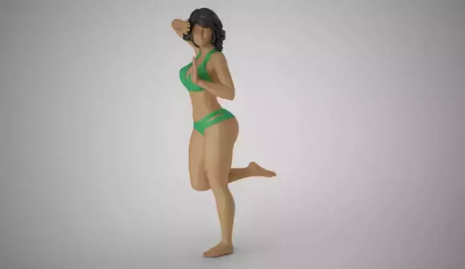 Girl Leaning Hand 2 3D print model