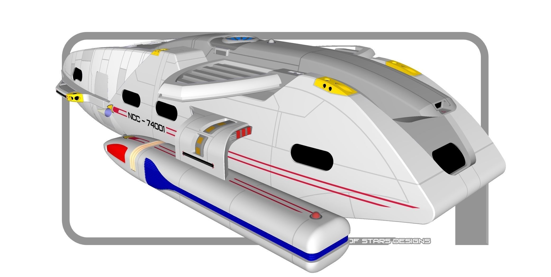 Star Trek - Condor Class early warning runabout 3D print model_1