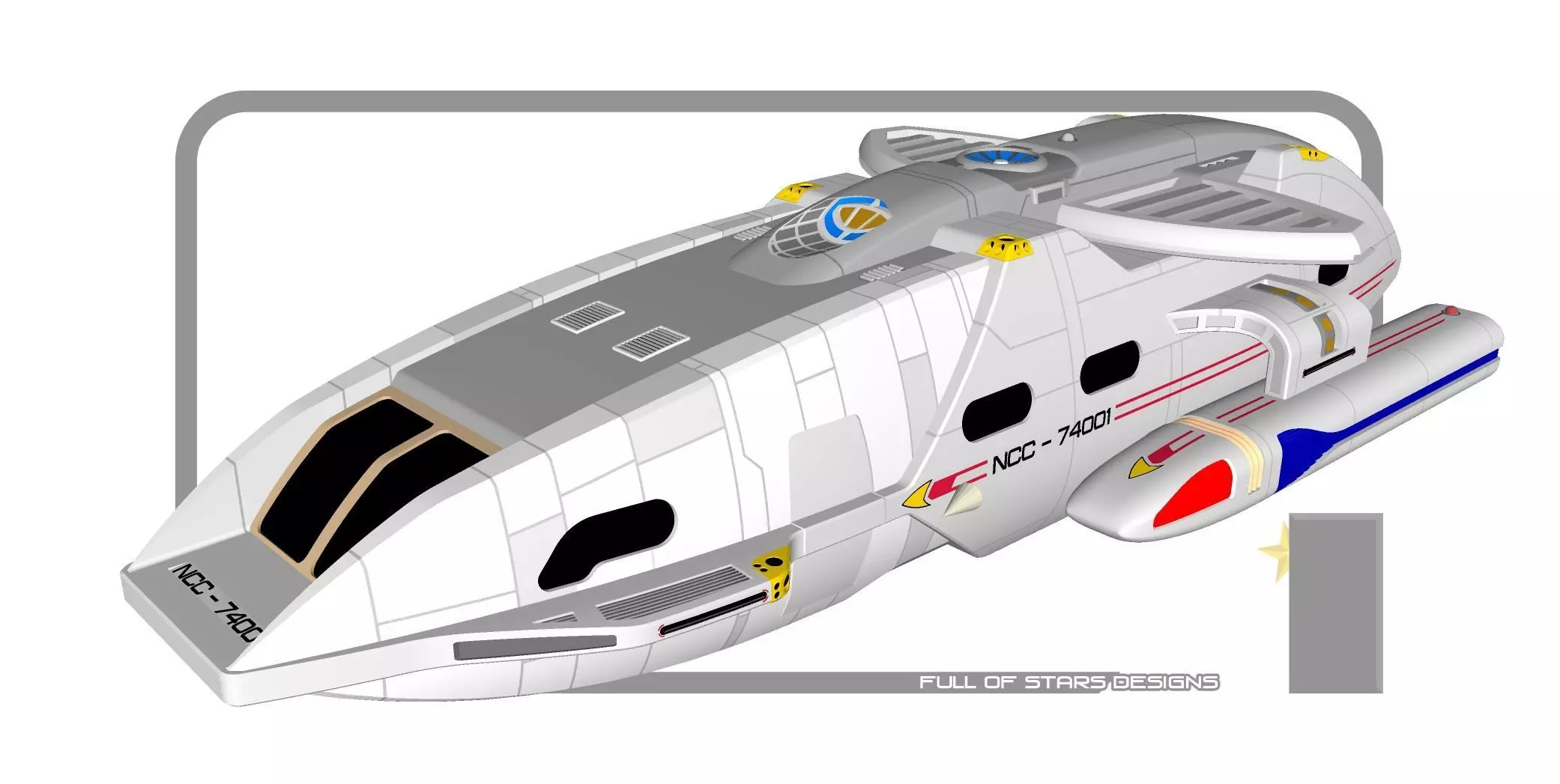 Star Trek - Condor Class early warning runabout 3D print model_0
