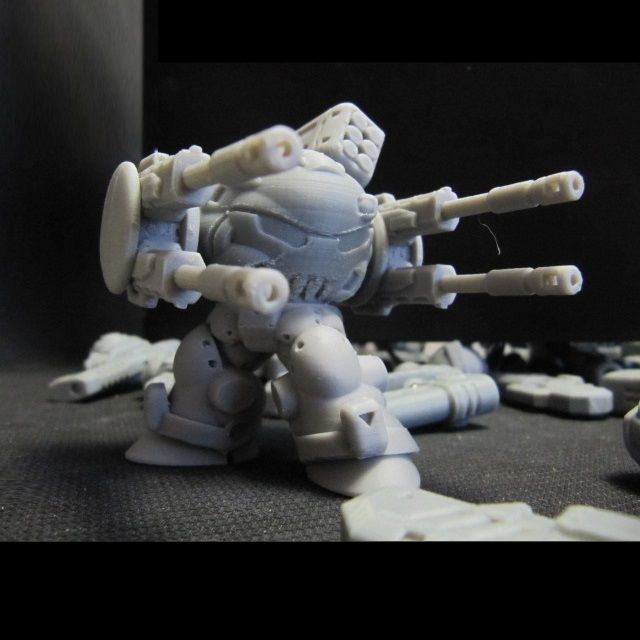 CHIBI-TECH SD - BURLEIGH-II DUO GUNPOD       3D print model_3