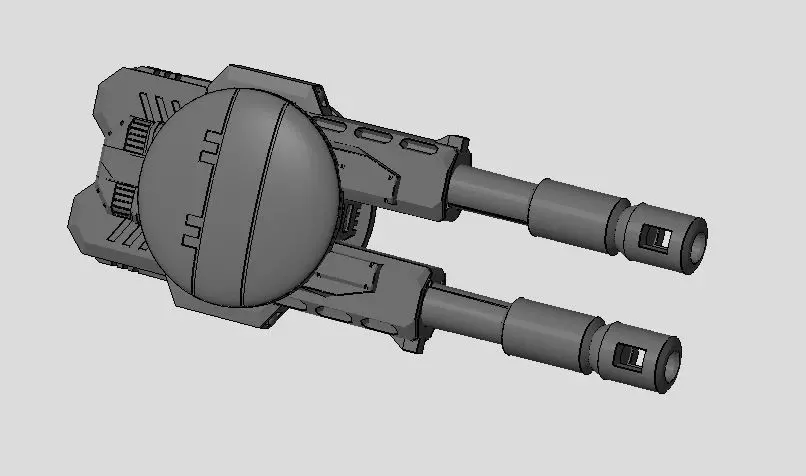 CHIBI-TECH SD - BURLEIGH-II DUO GUNPOD       3D print model_0