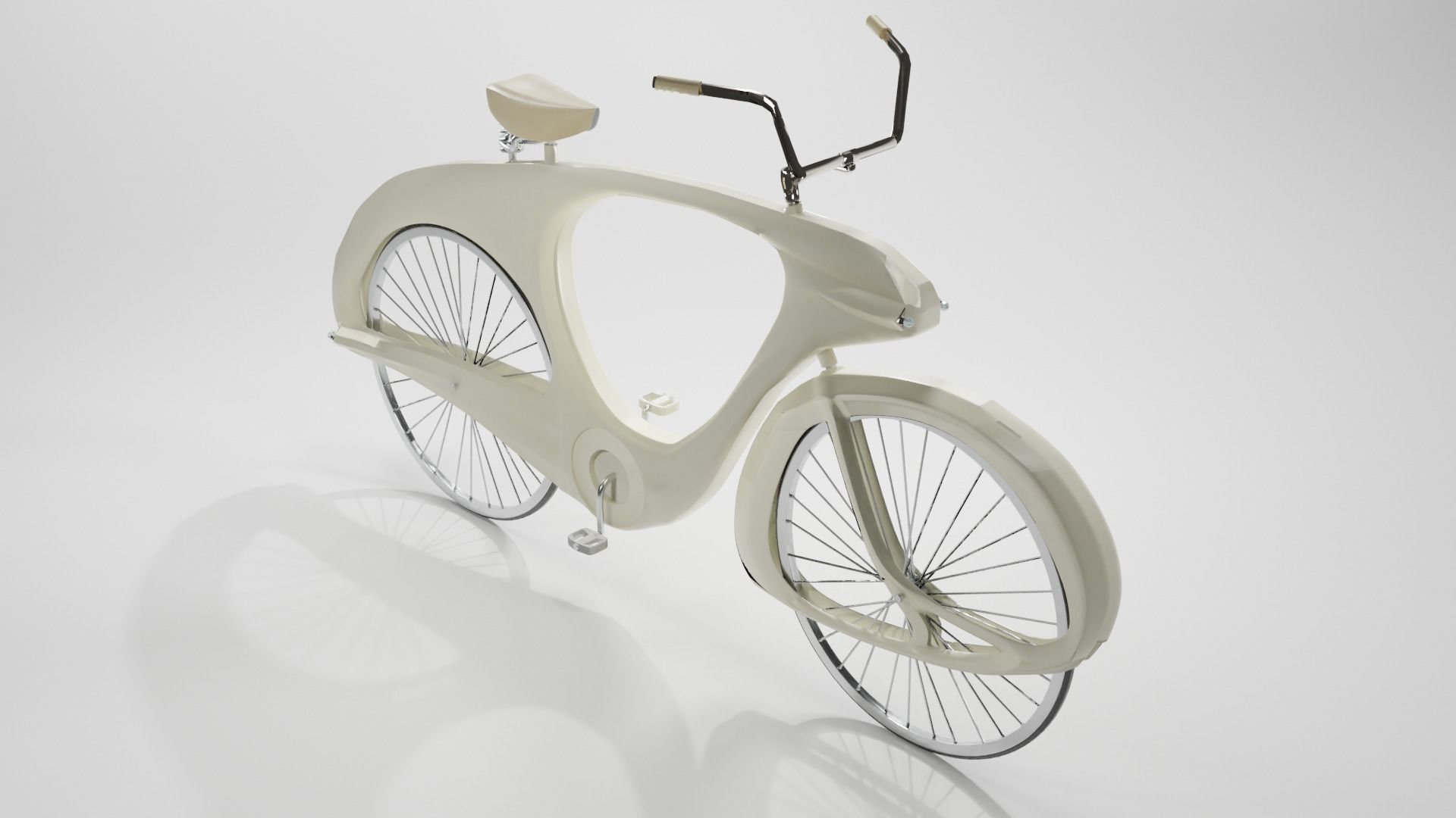 Old Style Bicycle 1946 3D model_2