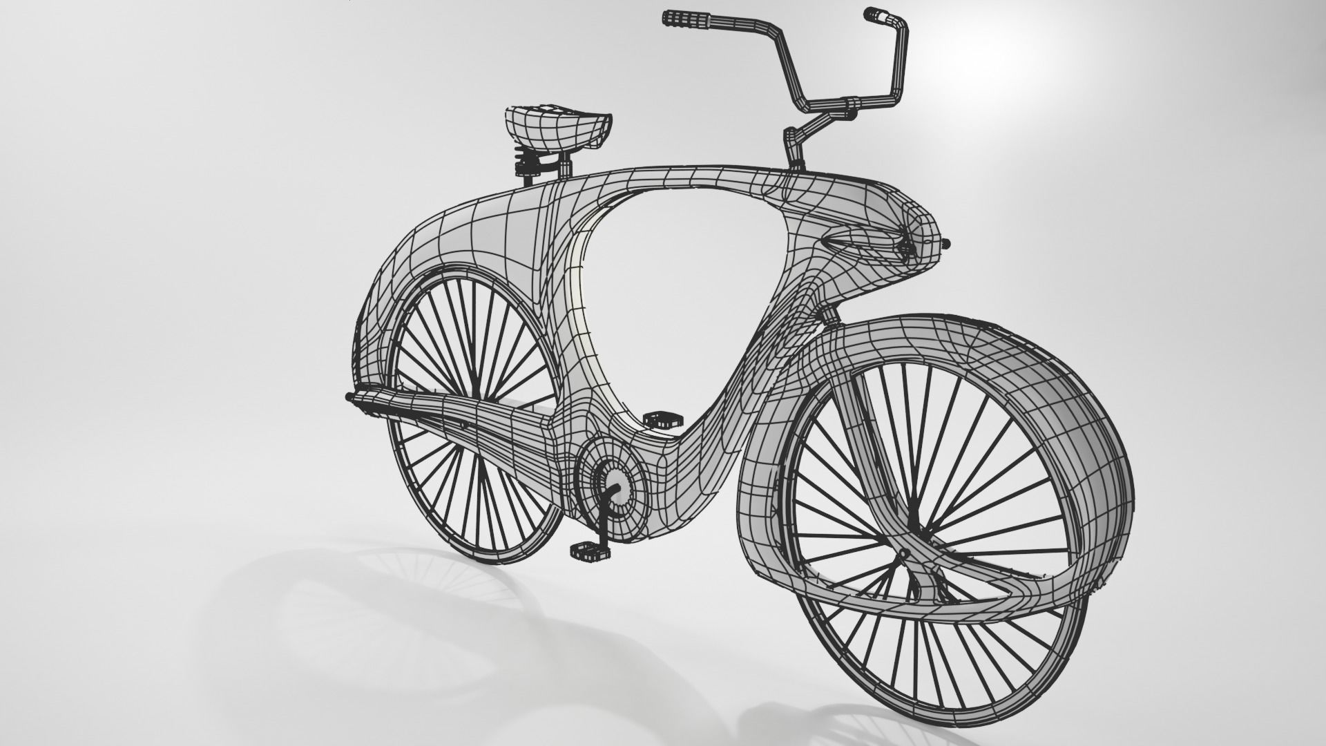 Old Style Bicycle 1946 3D model_10