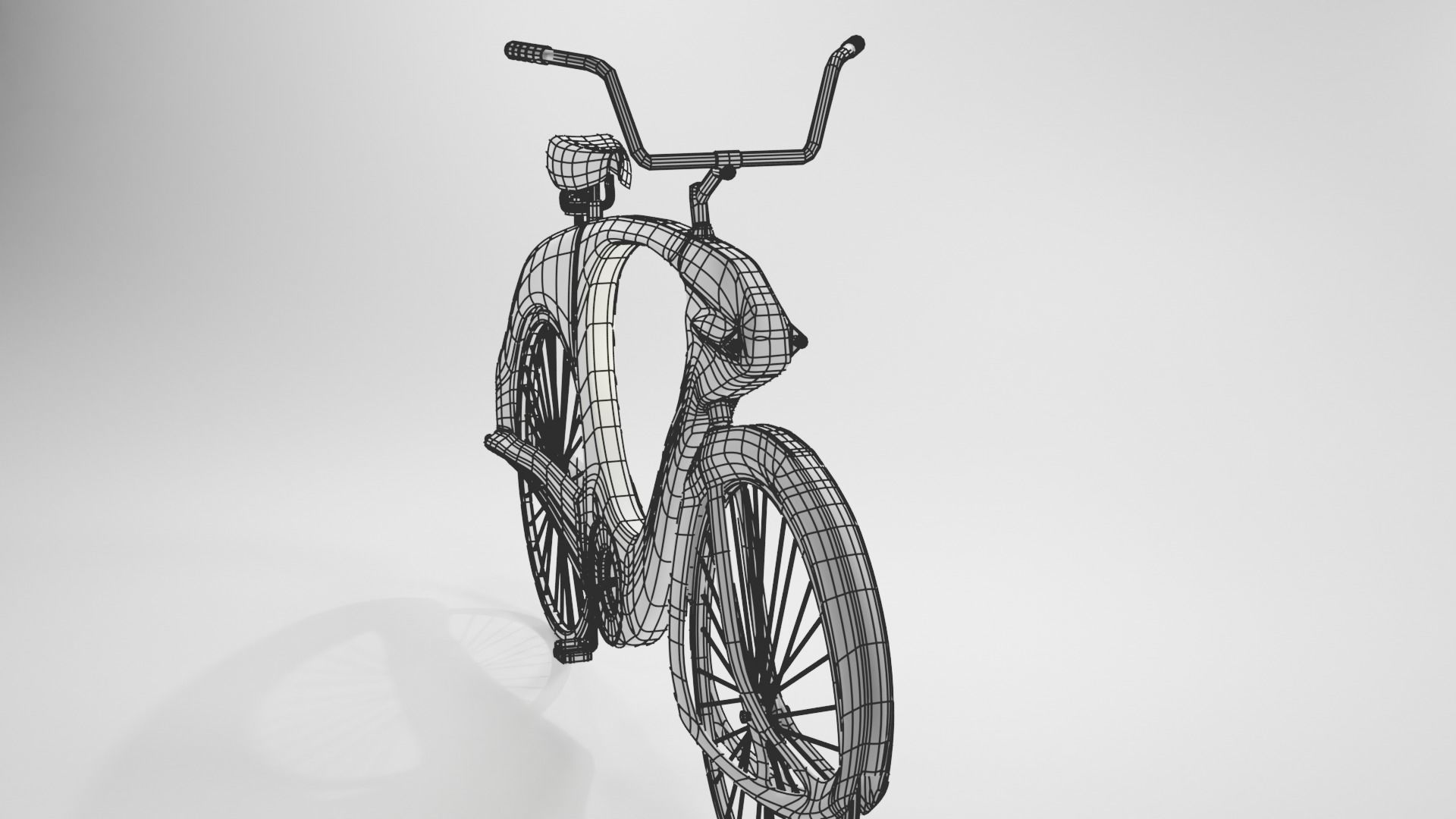 Old Style Bicycle 1946 3D model_9