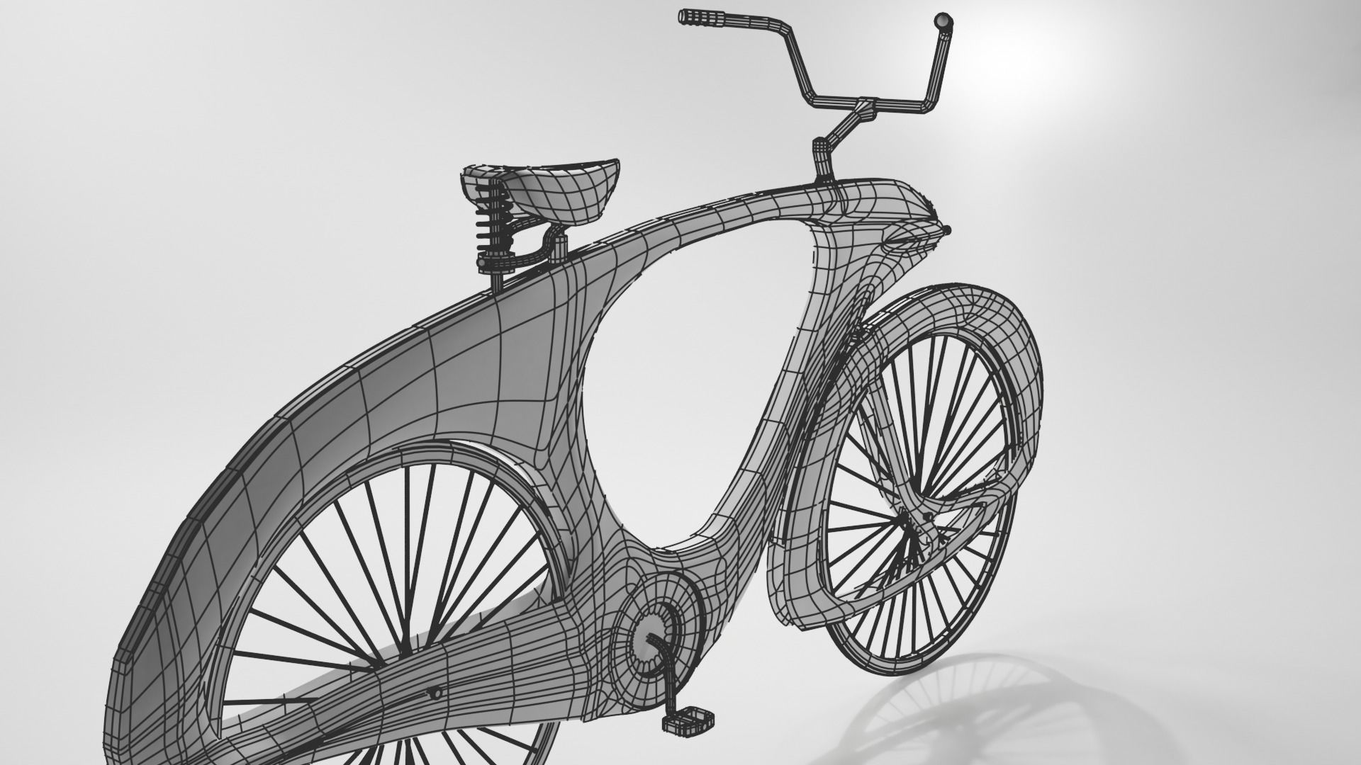 Old Style Bicycle 1946 3D model_11