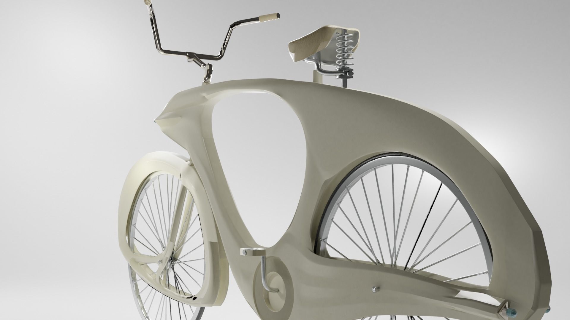 Old Style Bicycle 1946 3D model_3