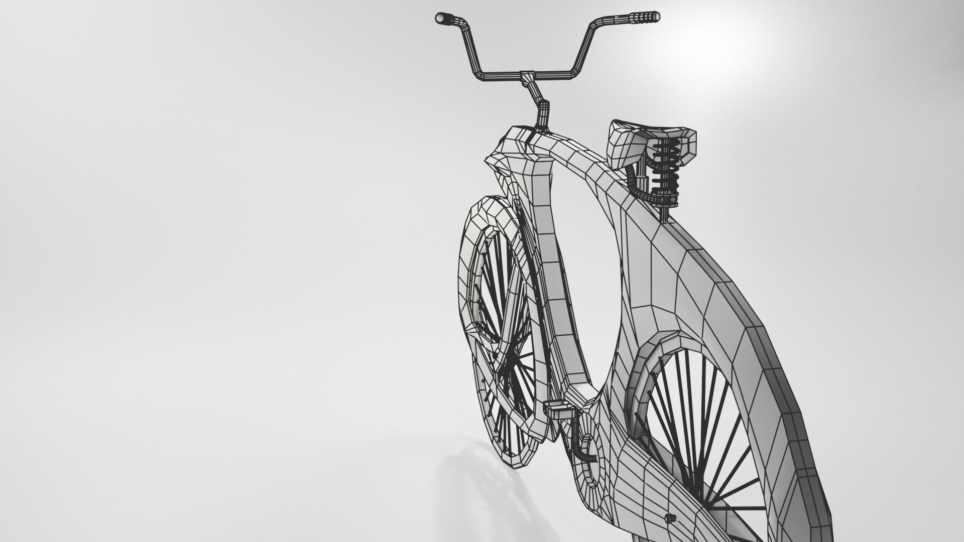 Old Style Bicycle 1946 3D model_8