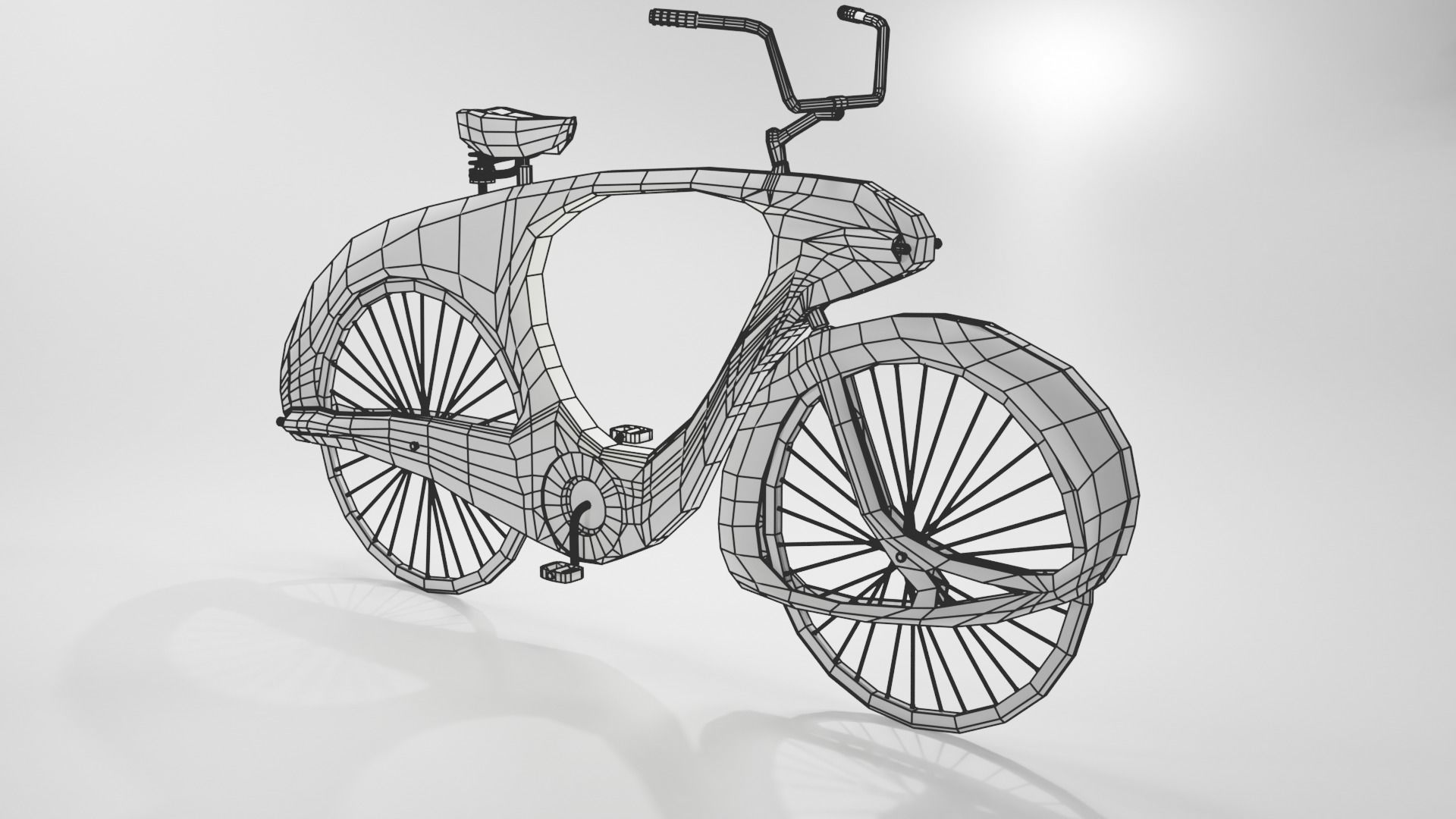 Old Style Bicycle 1946 3D model_6