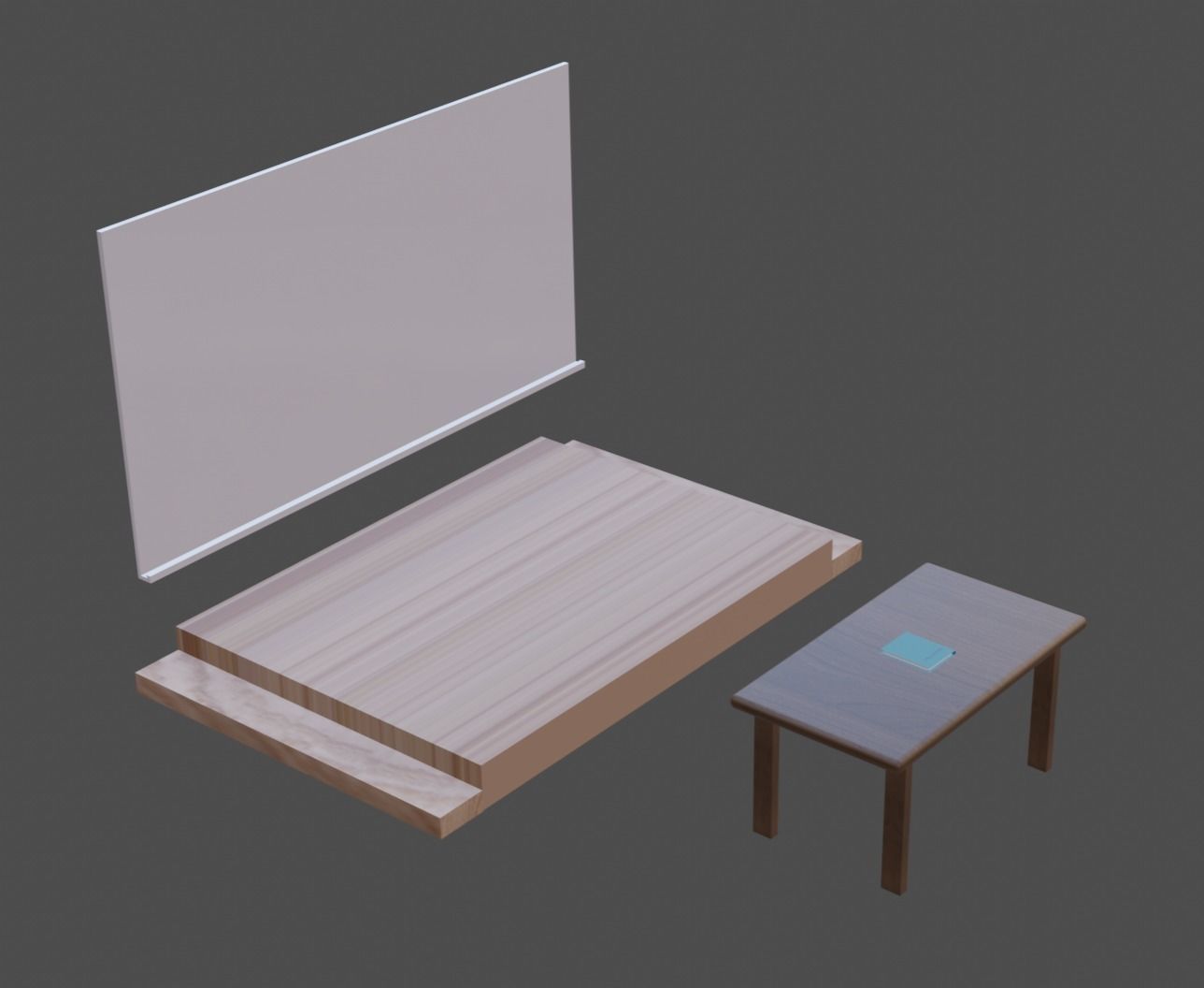 School Old Class Room 3D model_13