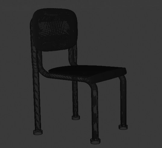 School Old Class Room 3D model_6