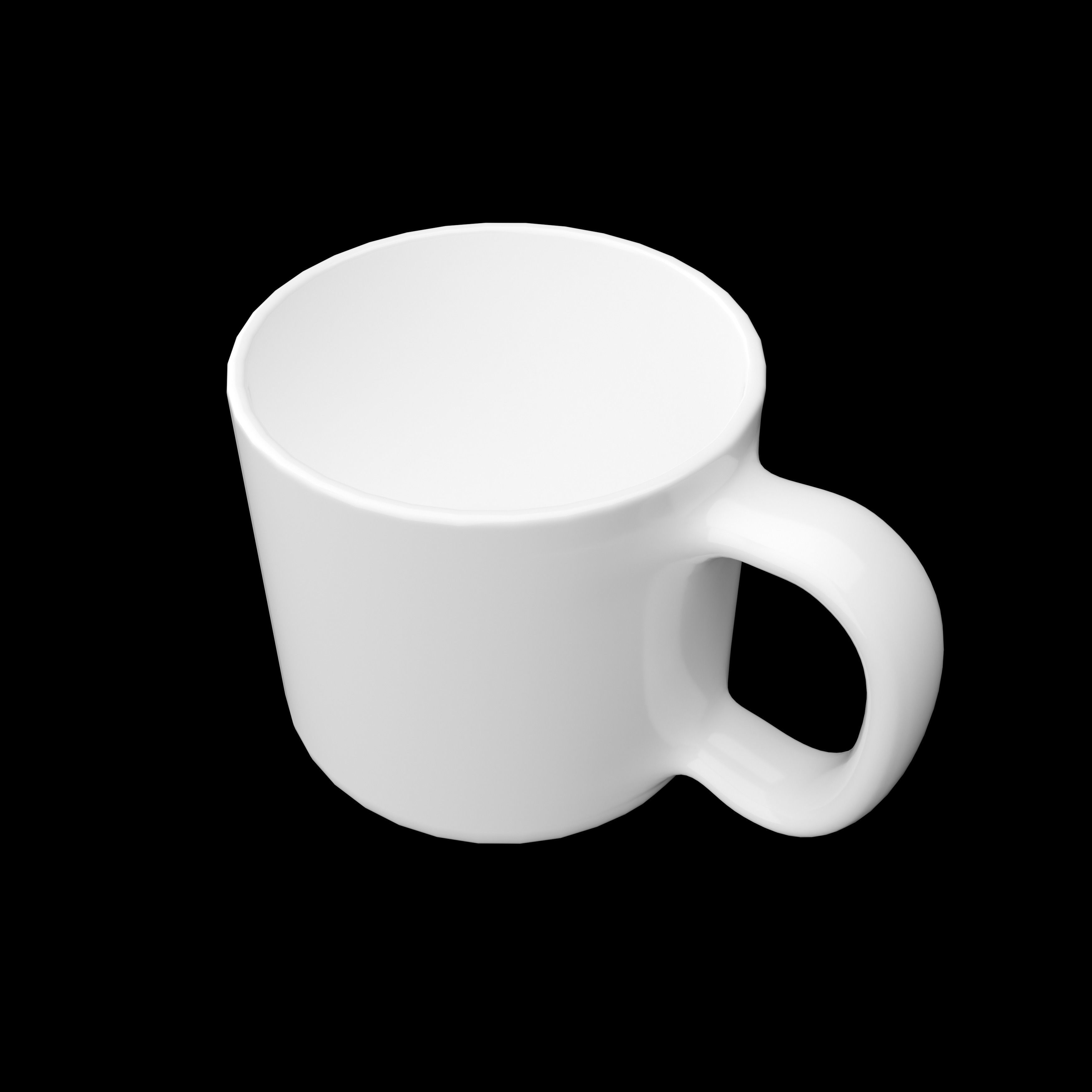 White Coffee Cup 3D model_1