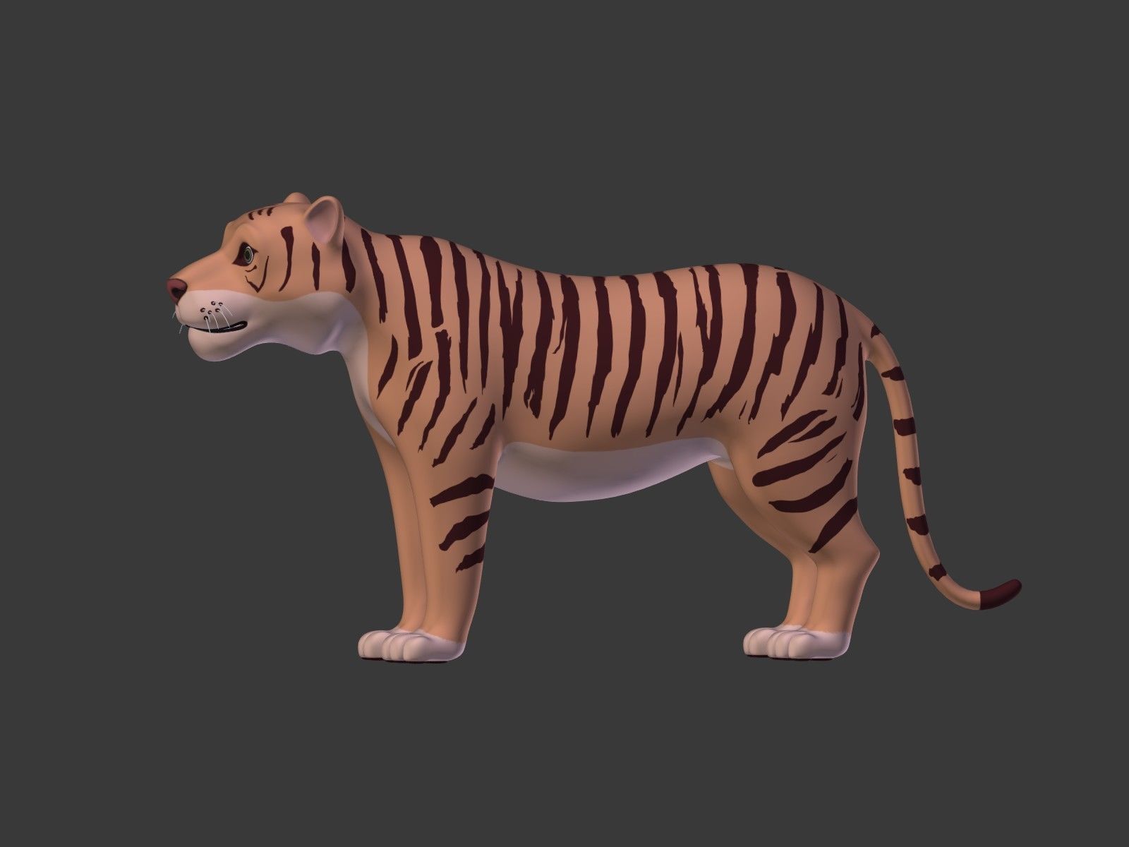 Cartoon Tiger 3D model_6