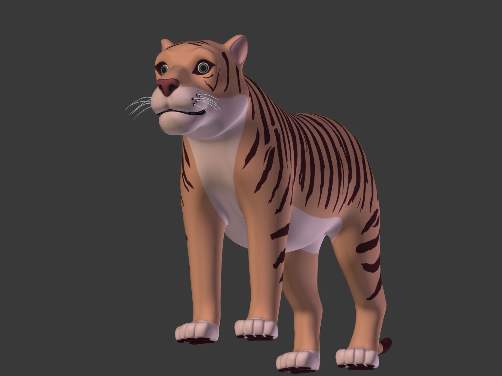 Cartoon Tiger 3D model_8