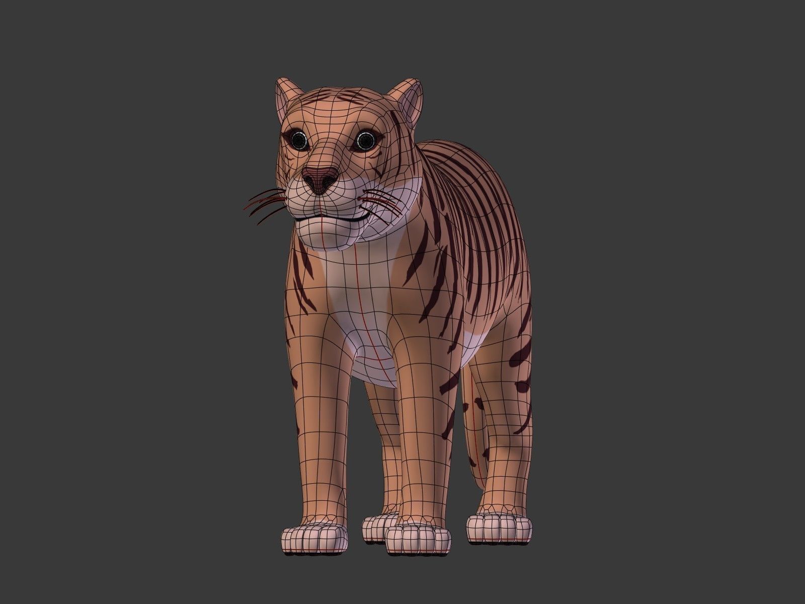Cartoon Tiger 3D model_5