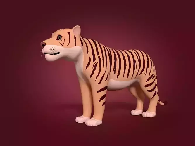 Cartoon Tiger 3D model