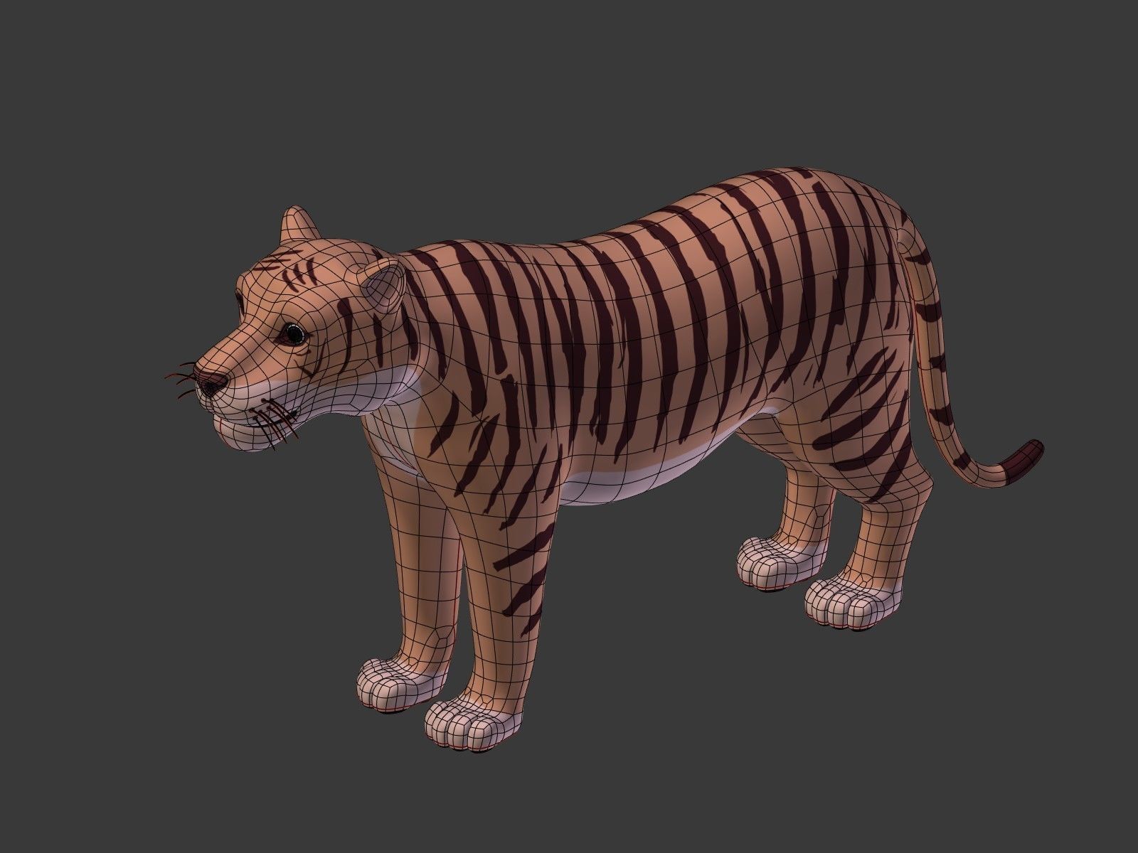 Cartoon Tiger 3D model_11