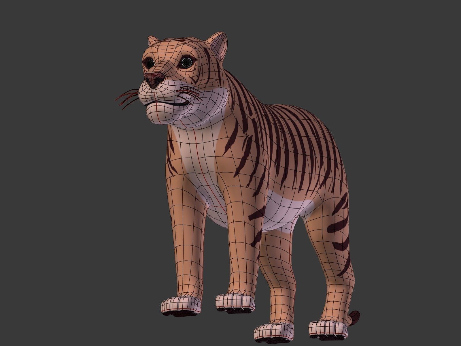 Cartoon Tiger 3D model_9