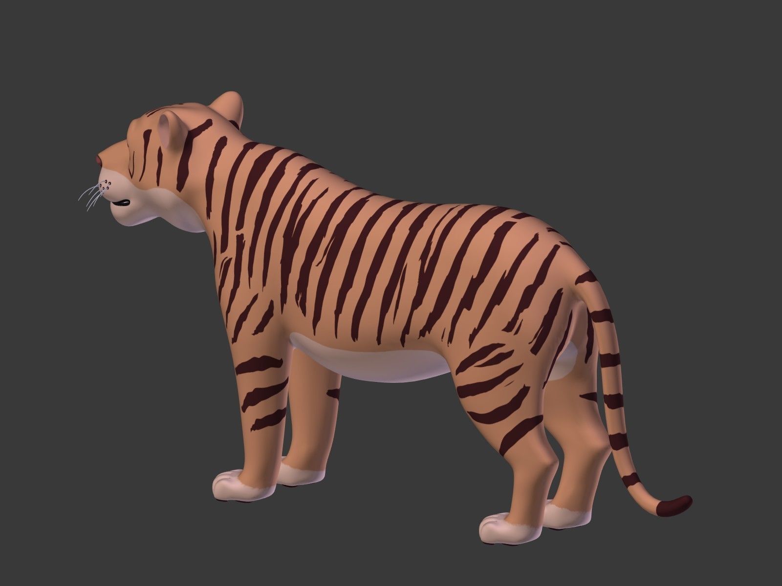 Cartoon Tiger 3D model_12