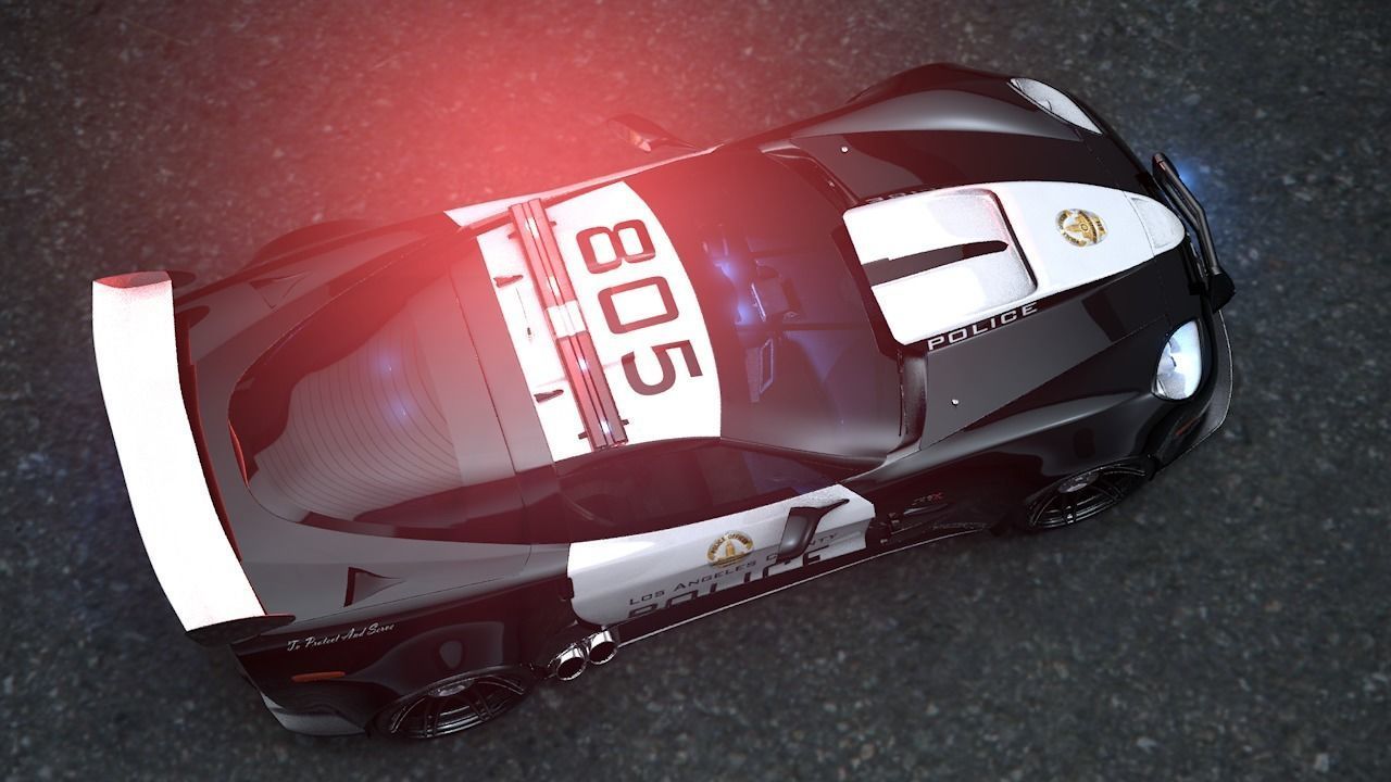 SuperVette Police Car 3D model_10