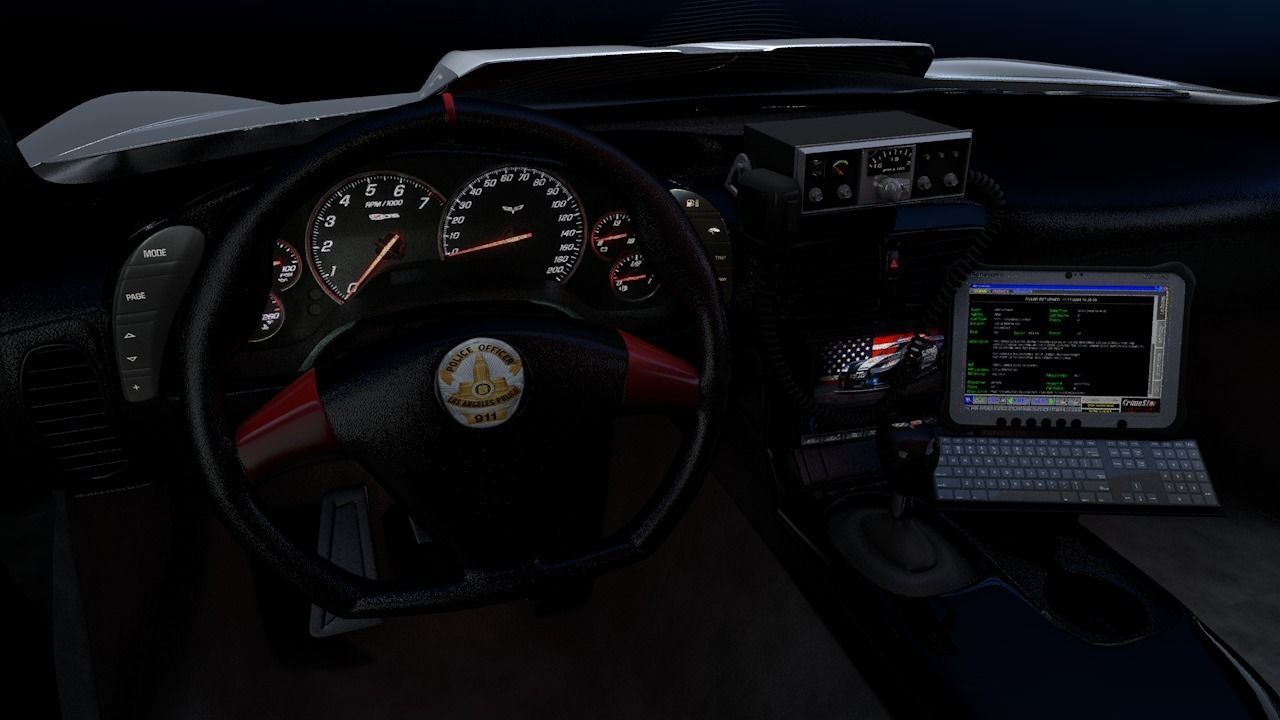 SuperVette Police Car 3D model_13
