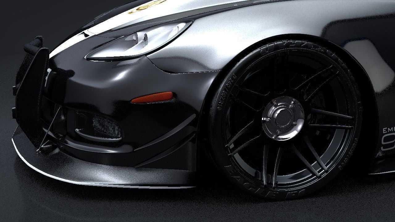 SuperVette Police Car 3D model_4