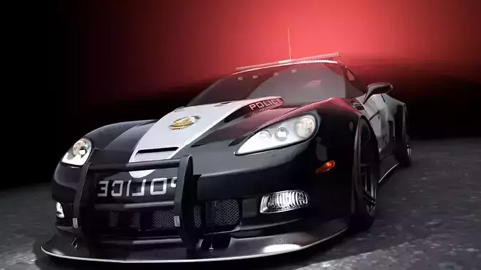 SuperVette Police Car 3D model