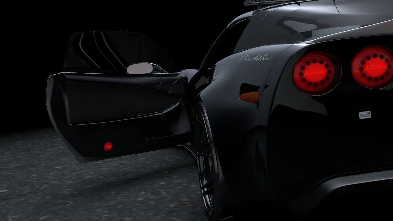 SuperVette Police Car 3D model_11