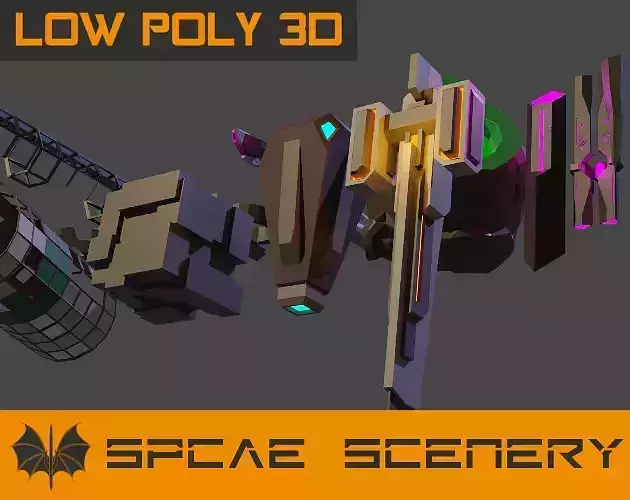 LowPoly Space Scenery Pack
