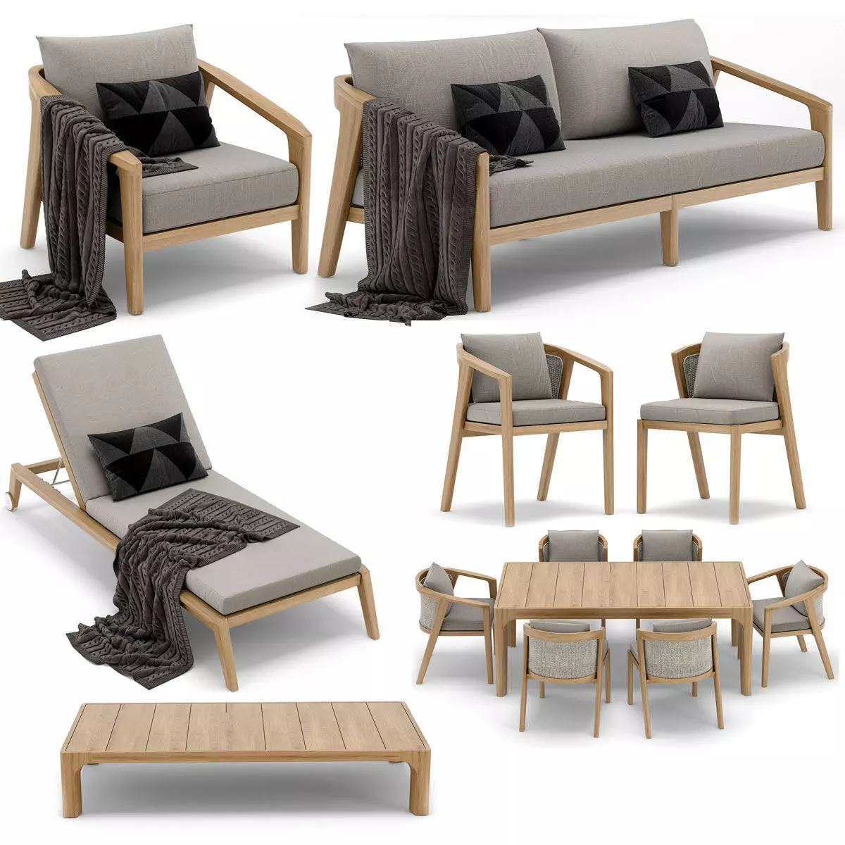 RH Outdoor Malta collection 3D model